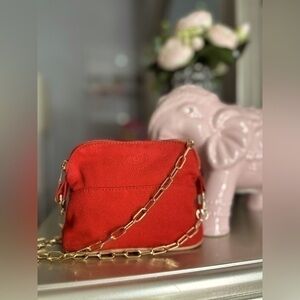 Hermes Red Canvas Bolide Bag